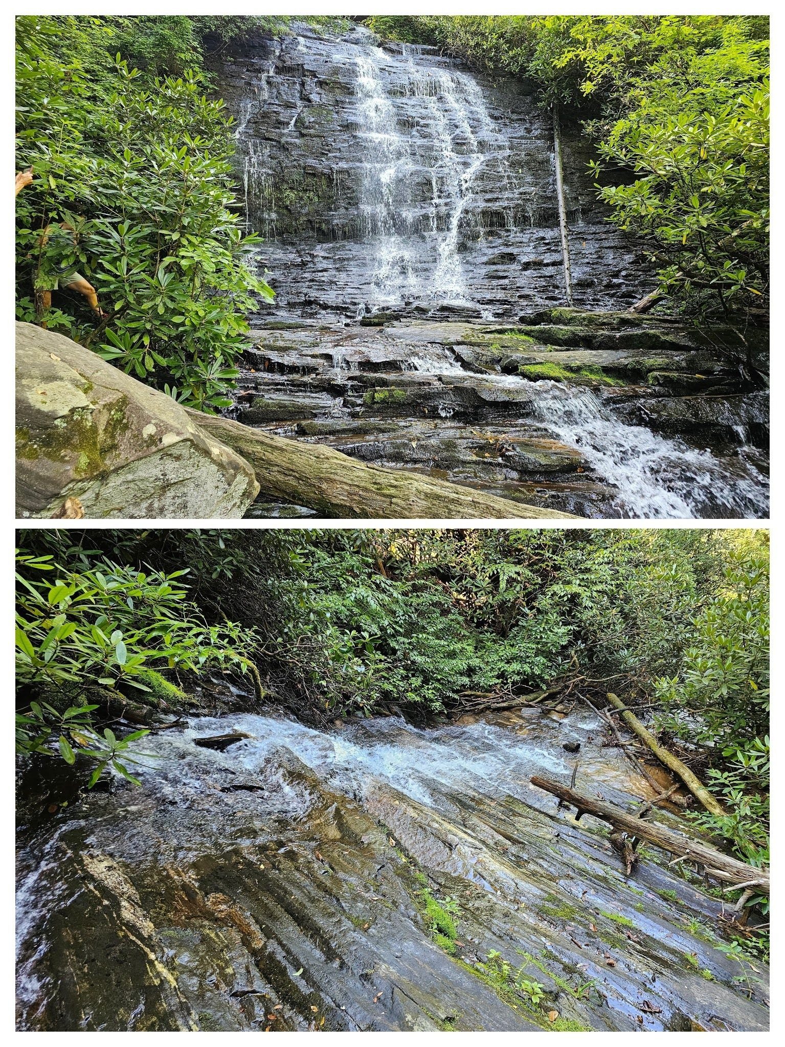 Another view of and down from Spoonauger Falls.
