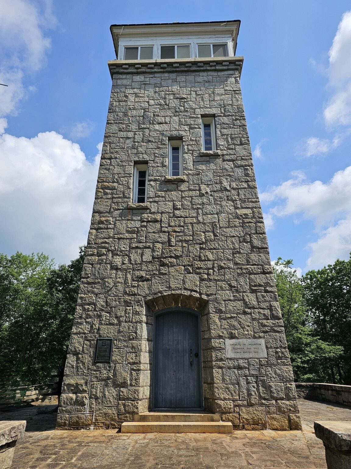 Constructed in 1937, the Chenocetah Fire Tower is the only granite fire tower in the US.