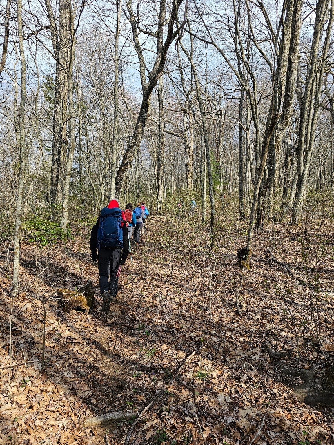 So let's get started on the access trail to the AT from the ranger station.  Yep, it's mostly uphill for the next 1.4 miles.