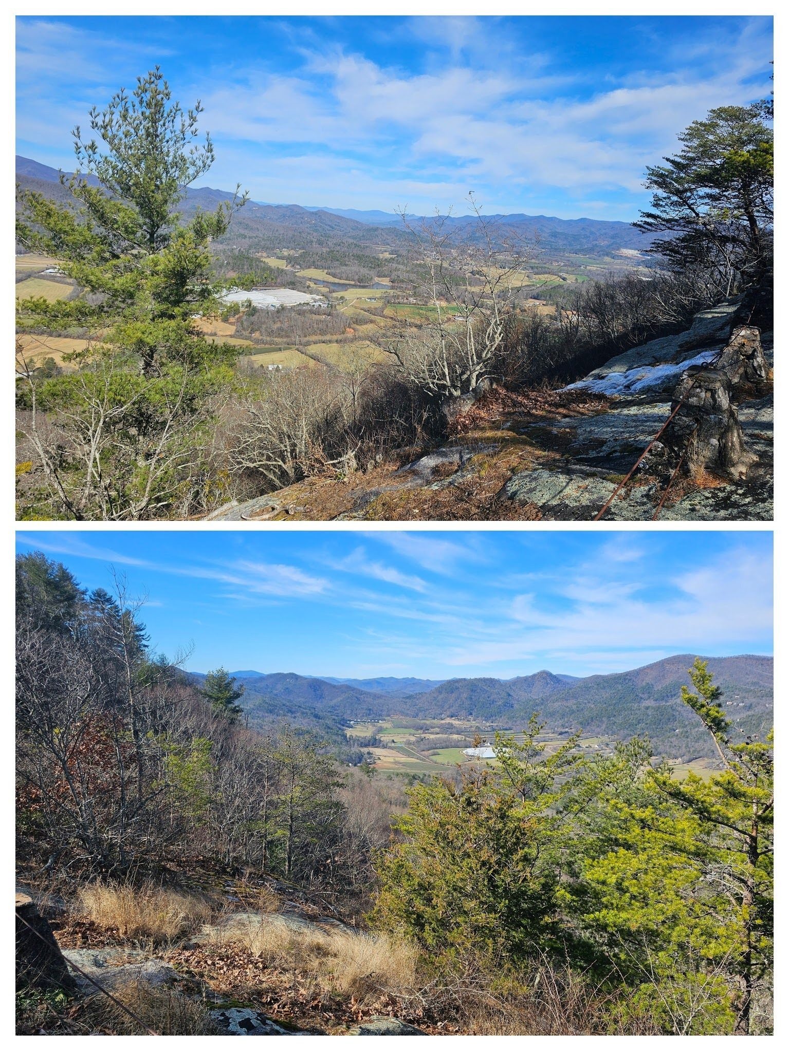 Views of Wolffork Valley looking north (top) and southwest (bottom).