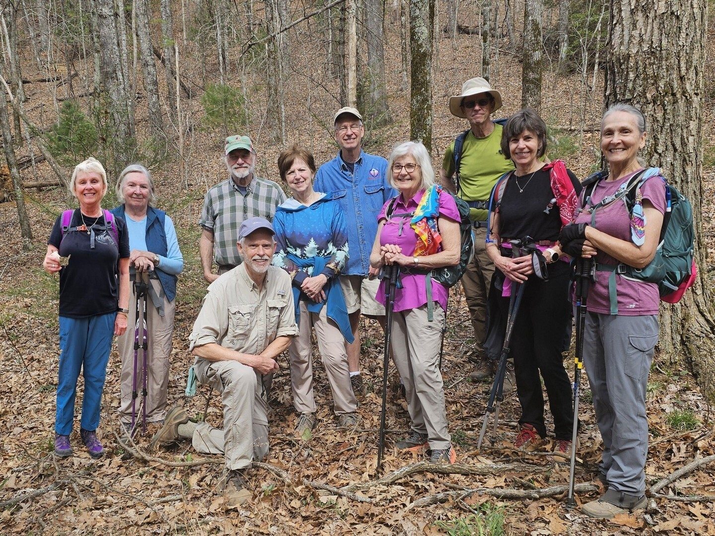 Today's Hikers (L-R): Sue, Angela, Jack, Mike, Jenny, Edwin, Pam, Gregg, Beth & Terre.