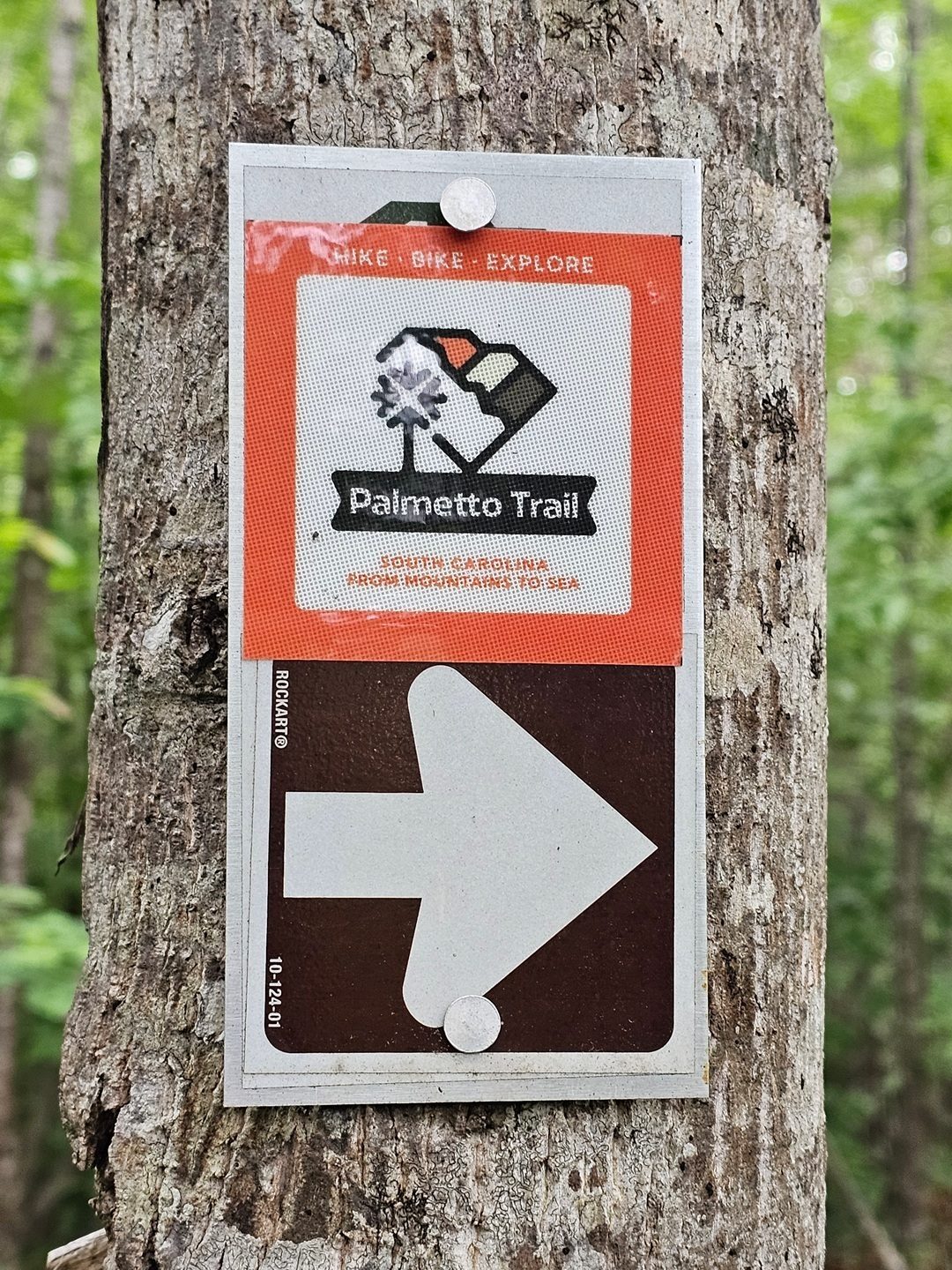 Nice trail signs with the Eastatoe Trail being part of the longer Palmetto Trail.