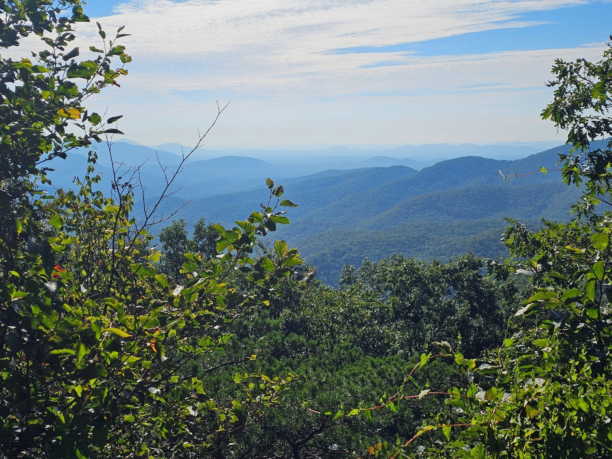 An early view to the east as we climb to Preacher's Rock.