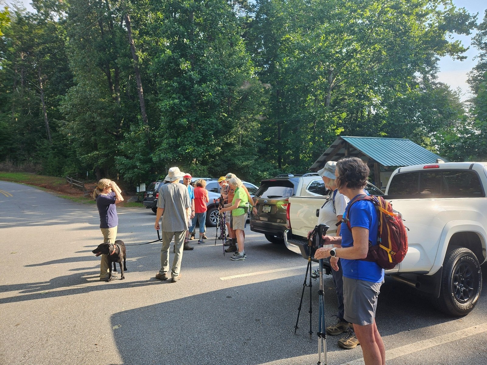 Starting our hike at Yonah Preserve
