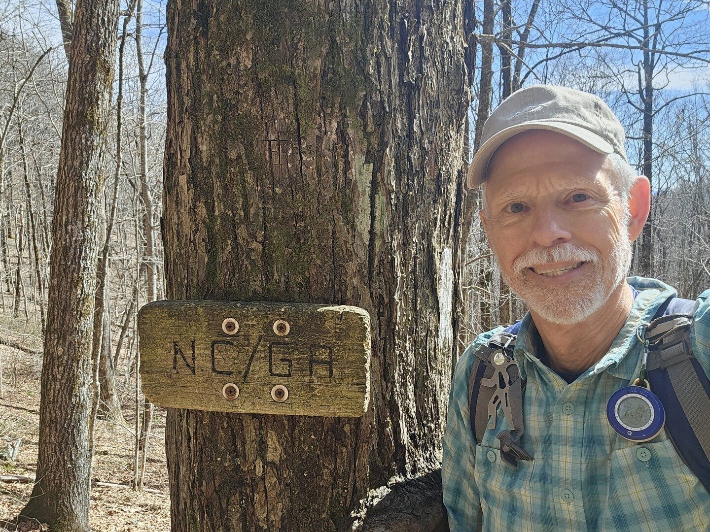 This sign is further up the trail than the border shown on our maps.