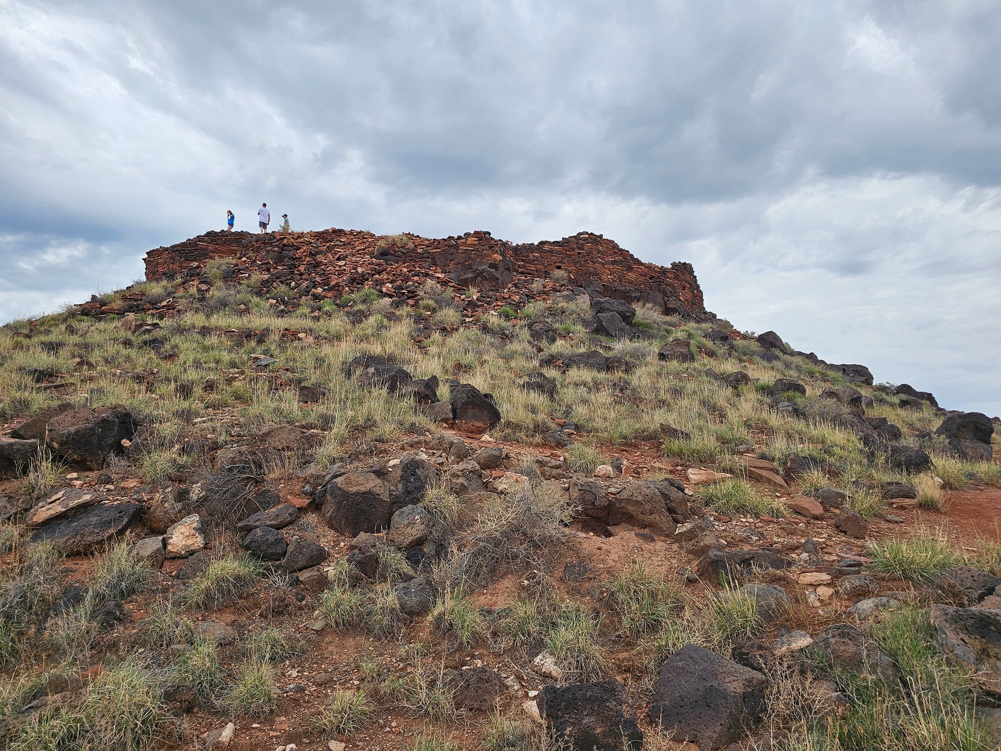 The Citadel Pueblo from the trail as we approach it.