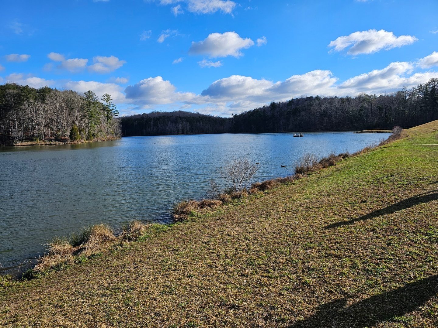 A scenic view of Turner Reservoir as we get started.