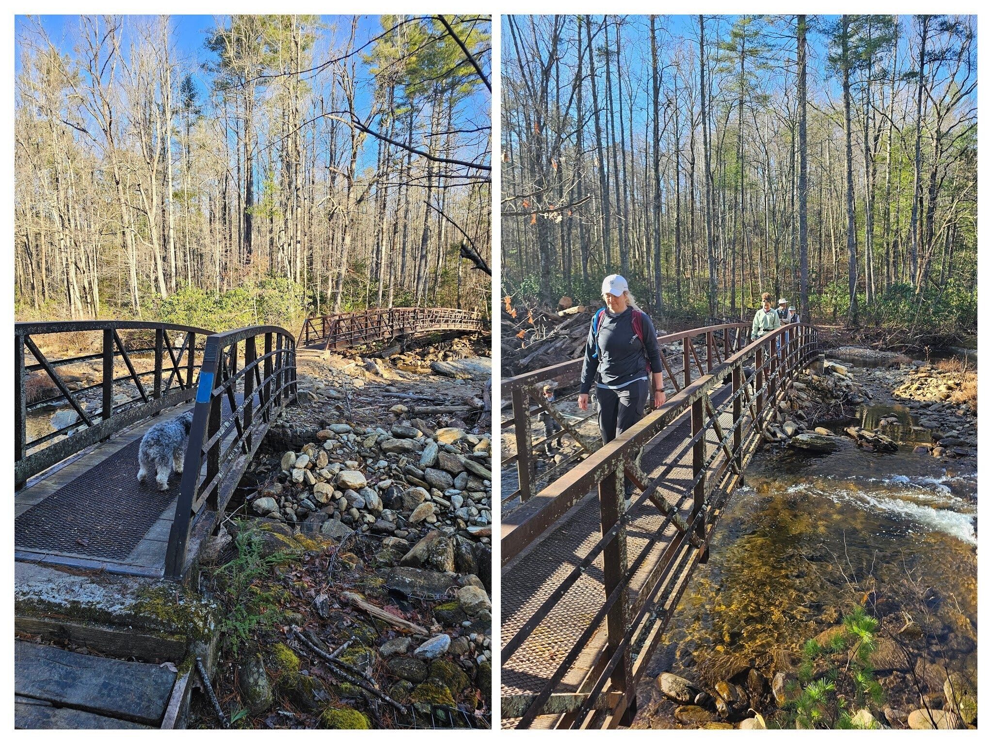 The short path between the two bridges over the Whitewater River was mostly blocked by a huge pile of washed up logs and debris.  Not today.