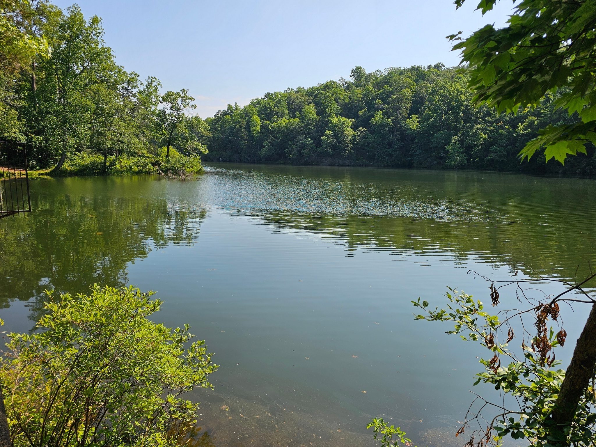 Our first sighting of Issaqueena Lake from the dam.