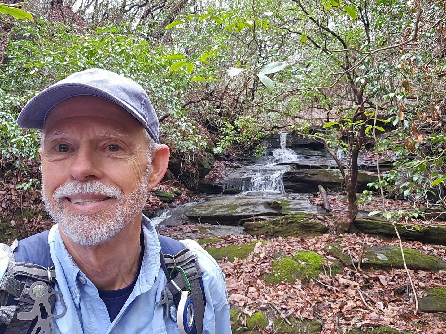 Upper Tabor Falls off the main trail, but only marked by remnants of orange survey tape.