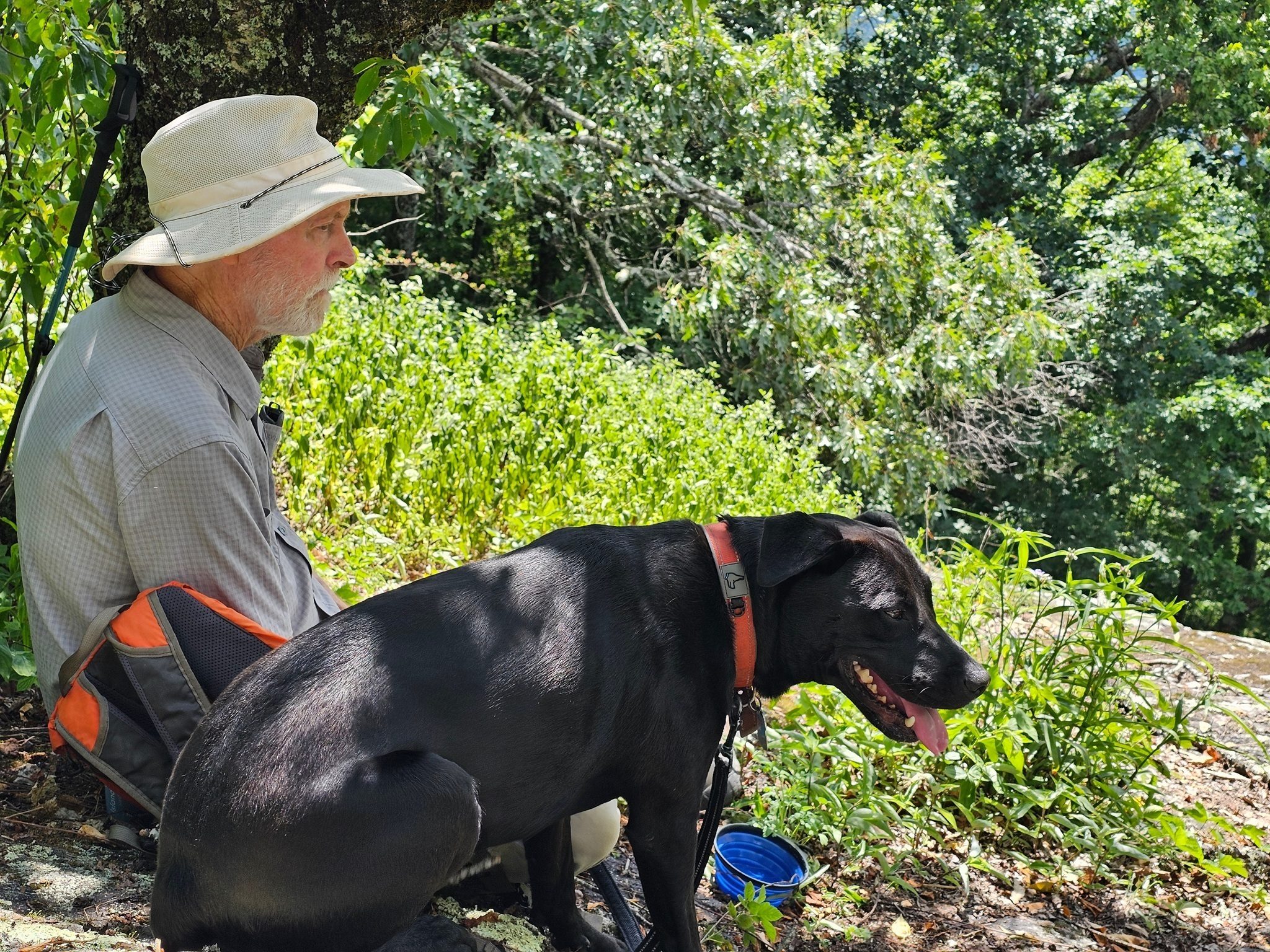 Matt & Toby enjoying the shade and view from Lookout #4