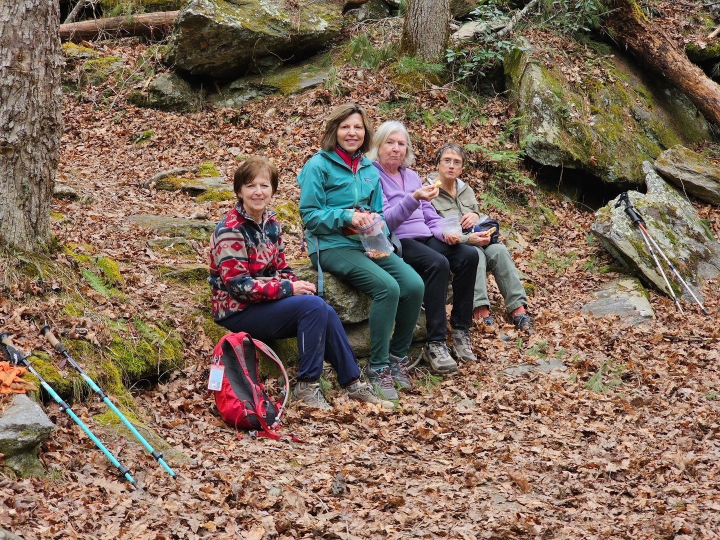 The "Ladies' Hiker Auxiliary" is keeping a close eye on us.