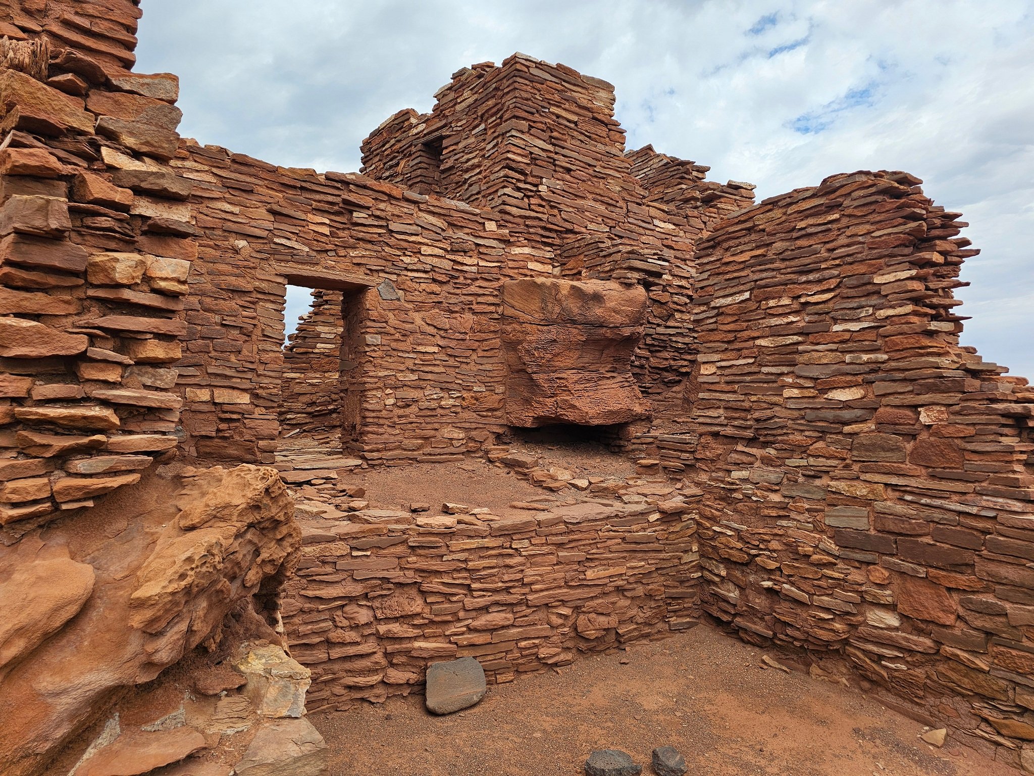 A detail of one of the rooms of Wupatki pueblo.