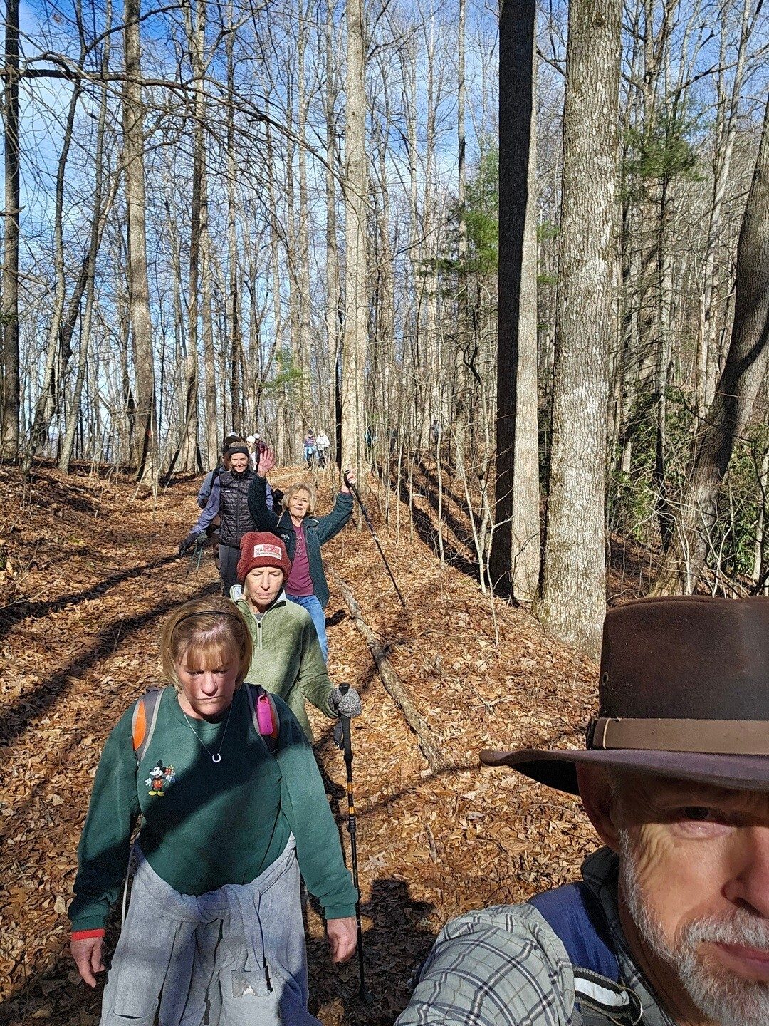 Heading down the less steep East Fork of the James Edmonds Trail.