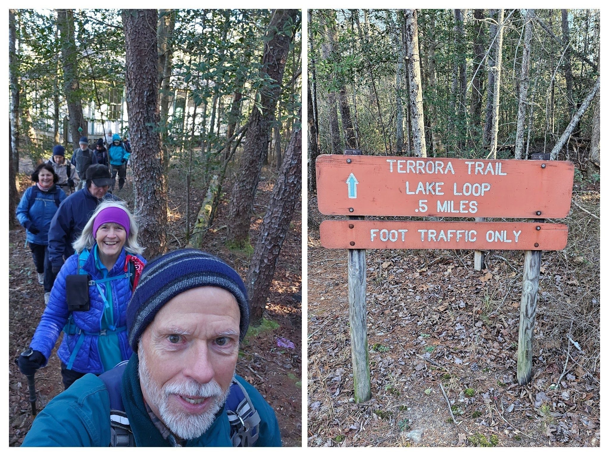 We started with the Terrora Trail Lake Loop, a short forest section joining the Short Line Trail.