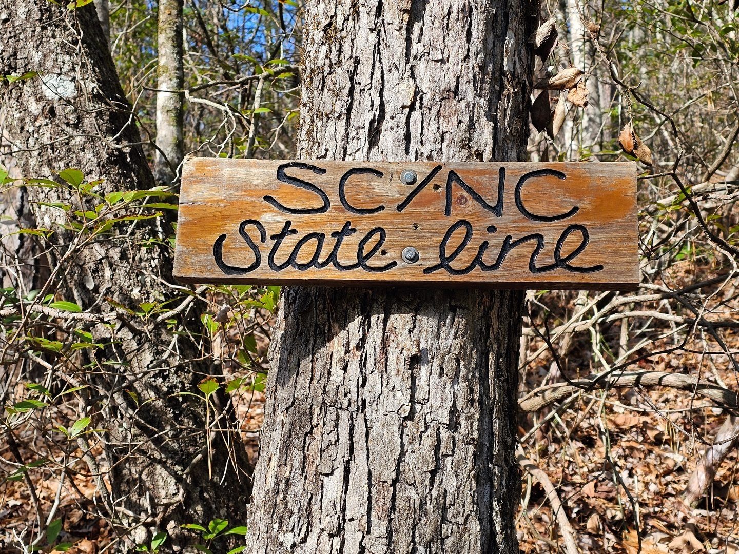 Nicely marked state line.