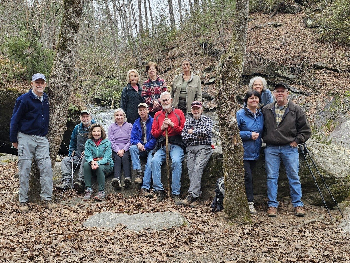 Today's Hikers (L-R): Mike, Jack, Allyson, Angela, Beth, Edwin, Jenny, Dave, Mary Lu, Vic, Lynn, Alicia & Eric.
