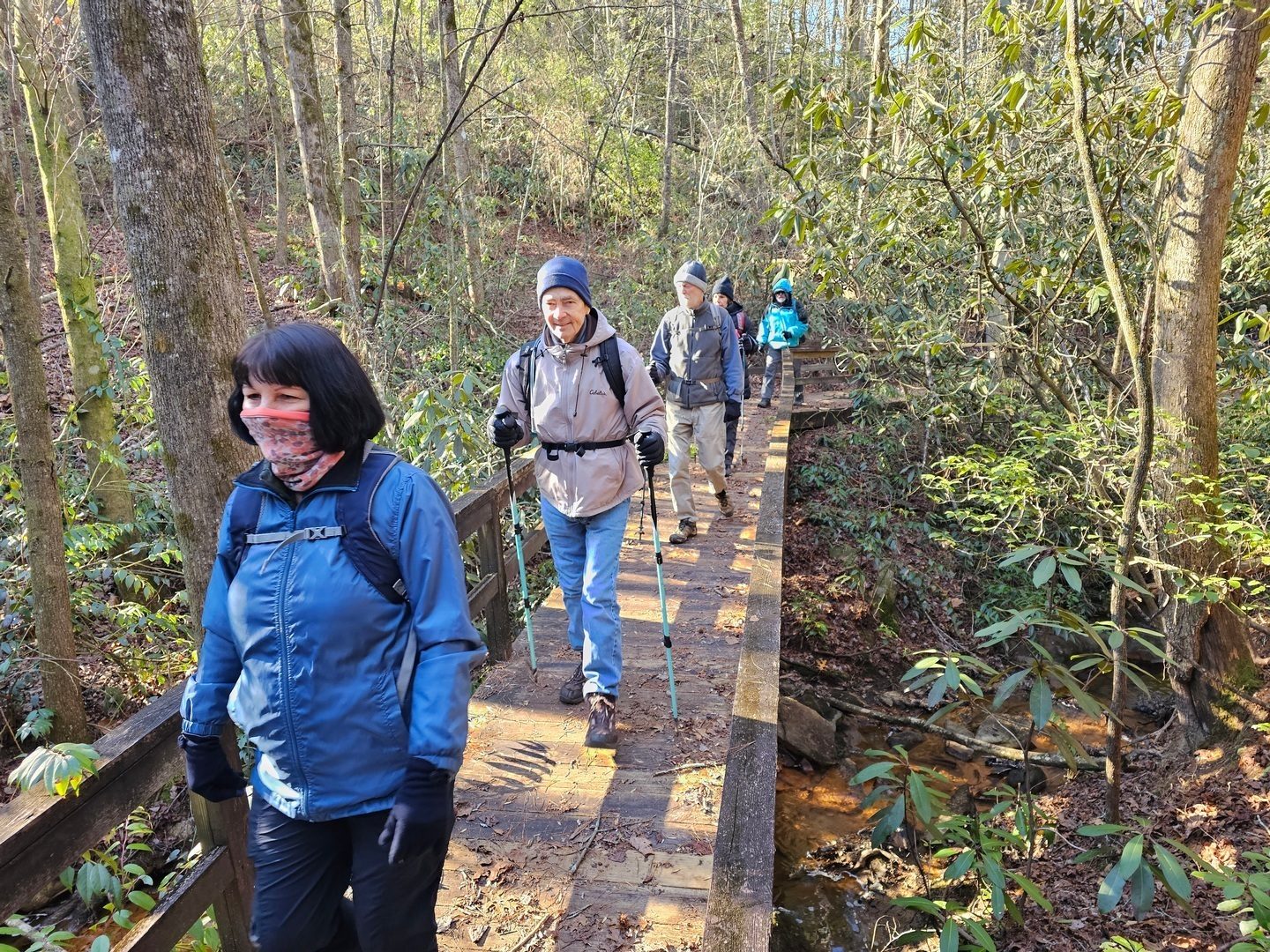 Lots of bridges spanning wet sections of all of the trails today.