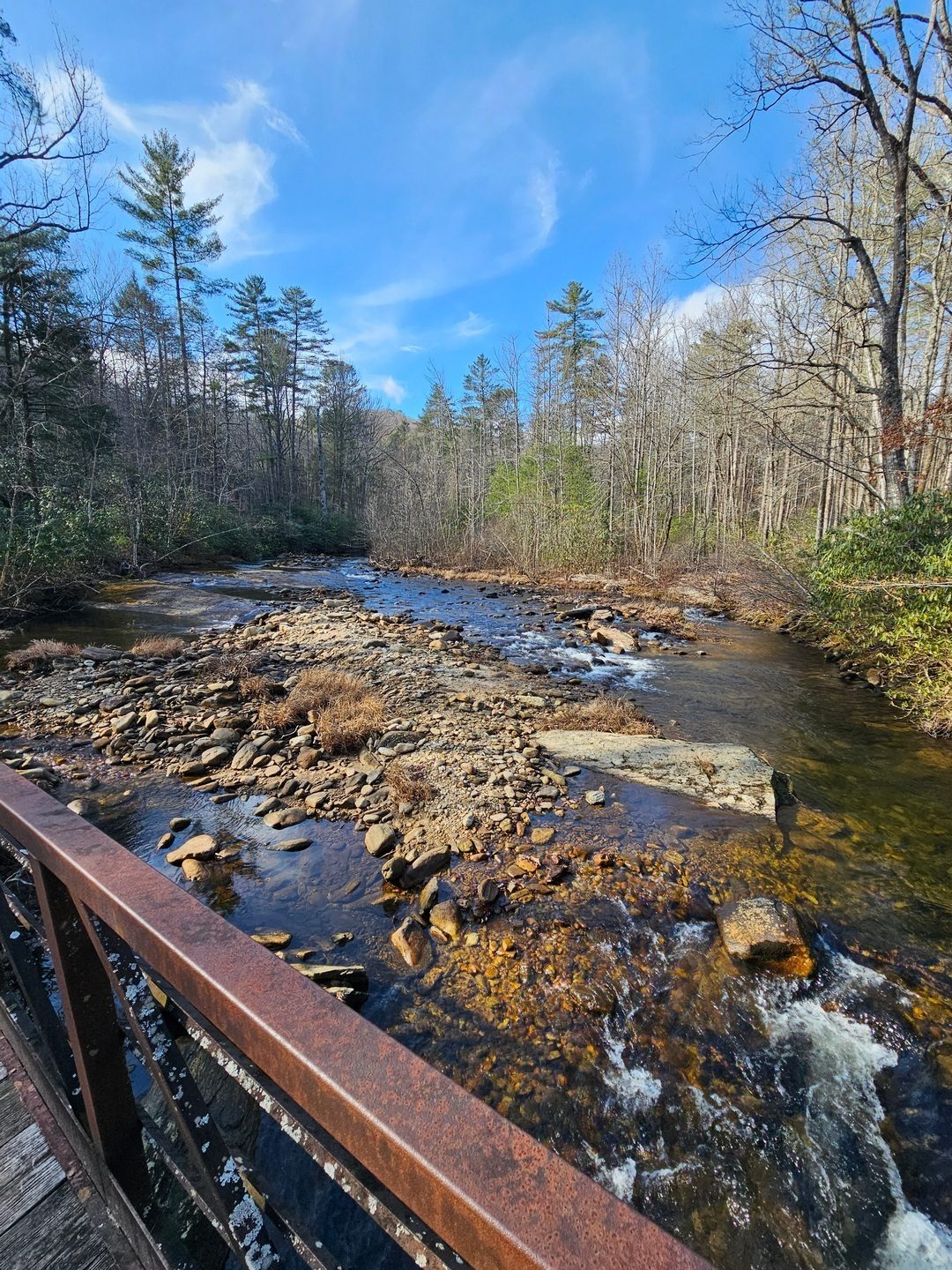 A look up the Whitewater River as we finish our hike.