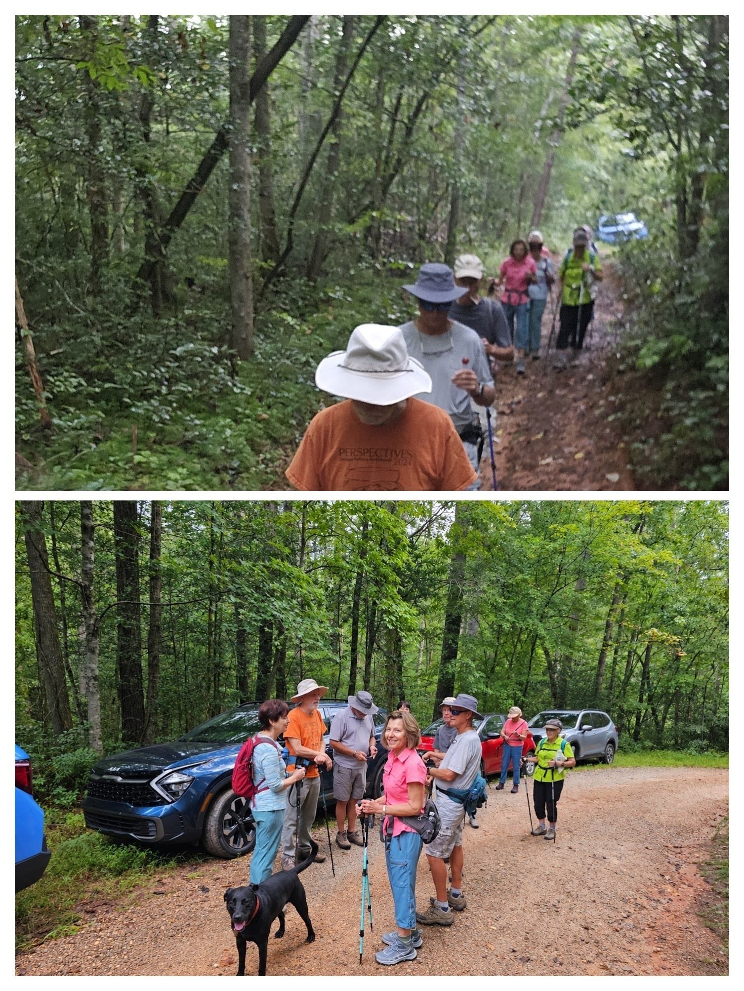 At the trailhead and heading out.