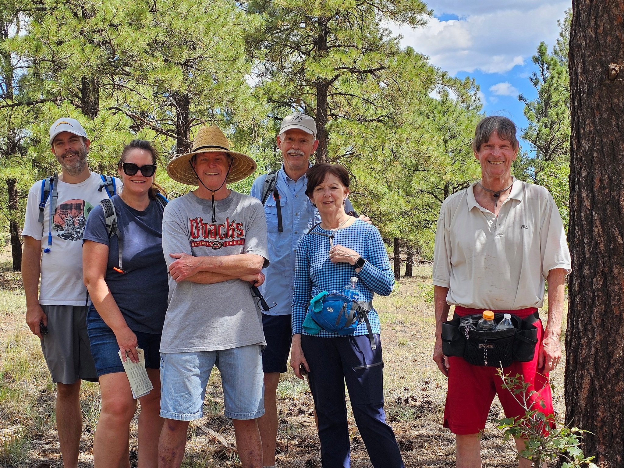 Today's hikers (L-R): Scott, Renee, Jim, Mike Jenny and John.