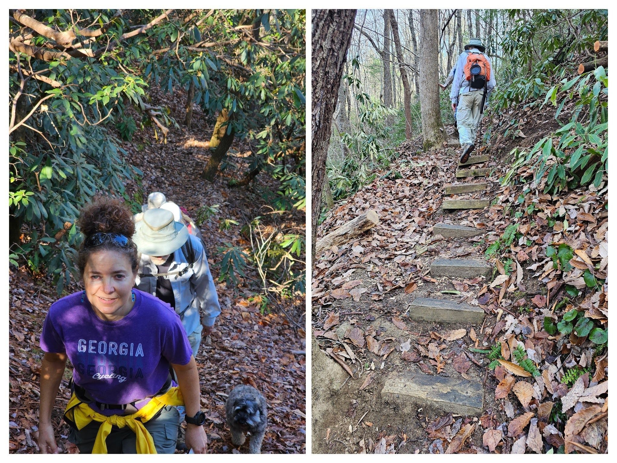 2.1 miles of mostly uphill at the start of our return from our break at the Thompson River.