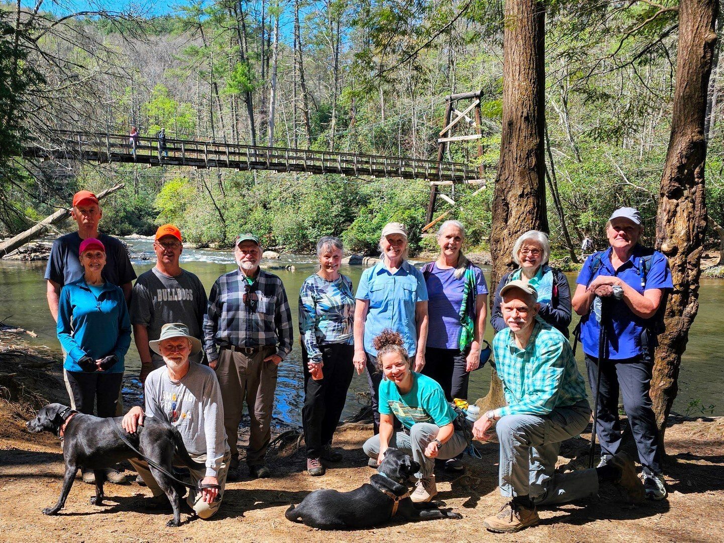 Today's Hikers (L-R) Back: Don, Terre, Randy, Jack, Renee, Linda, Betty, Pam Cindy; Front: Matt & Toby, Heather & Toby and Mike