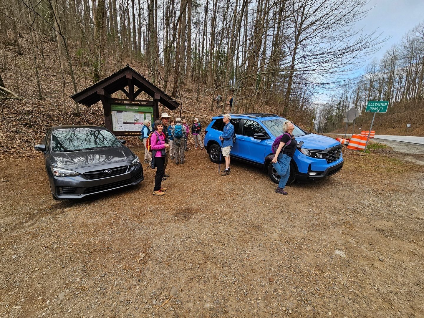 Getting ready at Unicoi Gap.