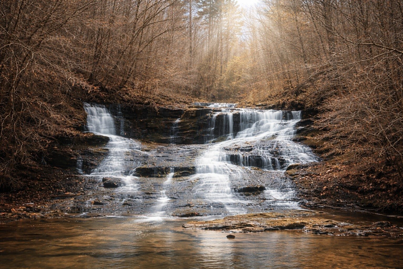 But most disappointingly, this is what Yonah Preserve Falls look like in the winter. Photo by Mark Oleg.