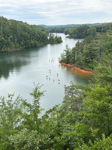 As we were at Raven Rock, a large group of young ladies came around from the far side of the island on the right midground. Photo by Matt Henderson.
