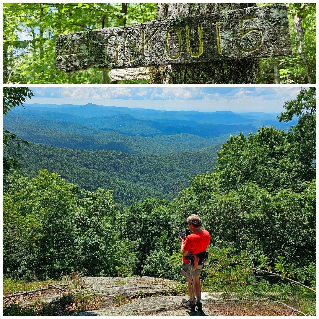 Lookout #5 had the most expansive views that Kim is taking in.