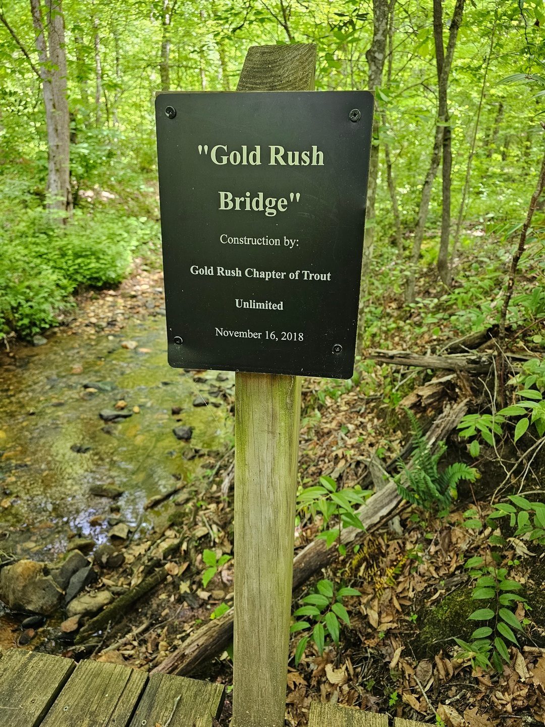 To the "Gold Rush Bridge" . . .  certainly a catchy name.