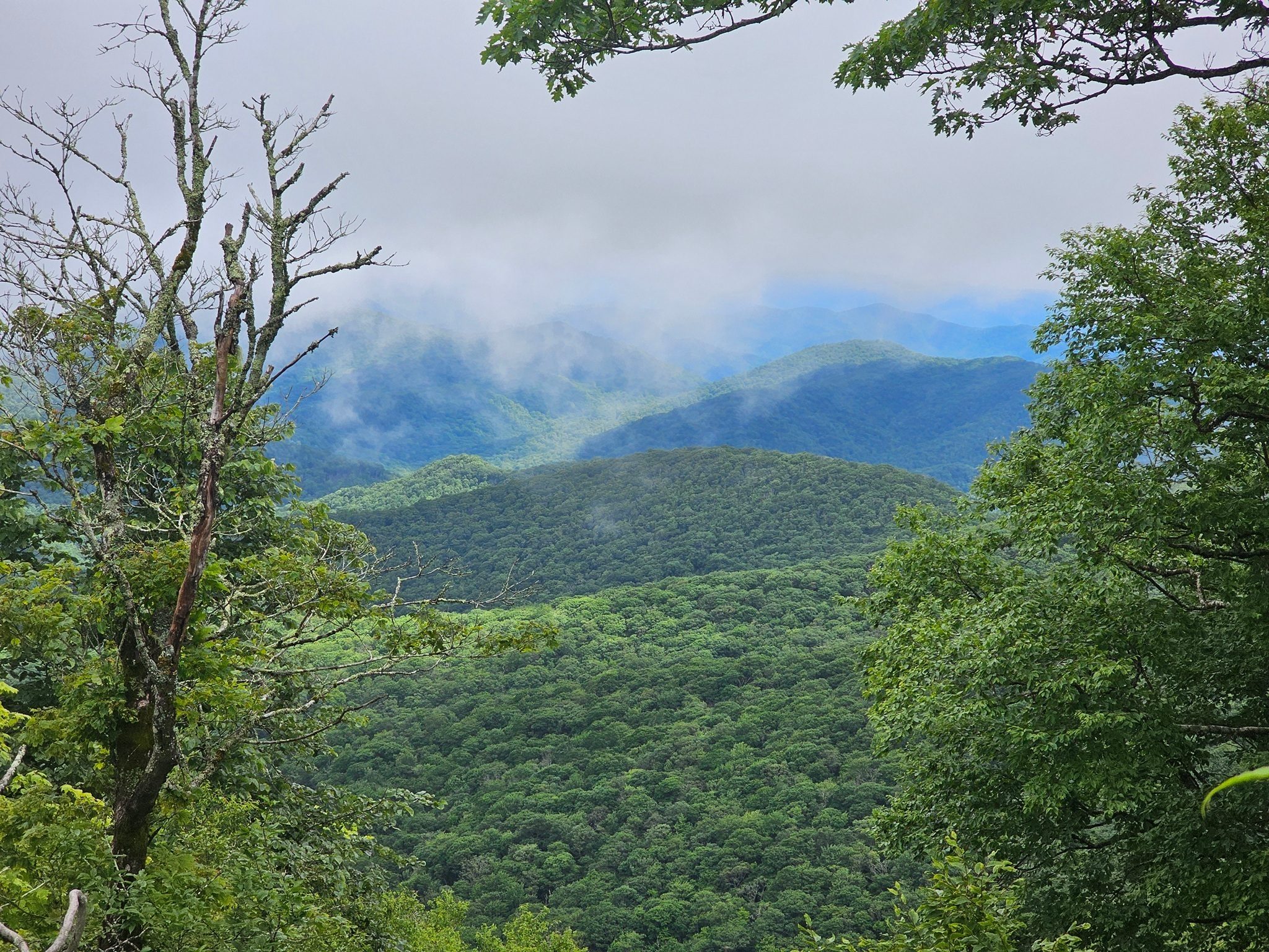 One of the few views of the surrounding mountains as we are approaching Standing Indian.