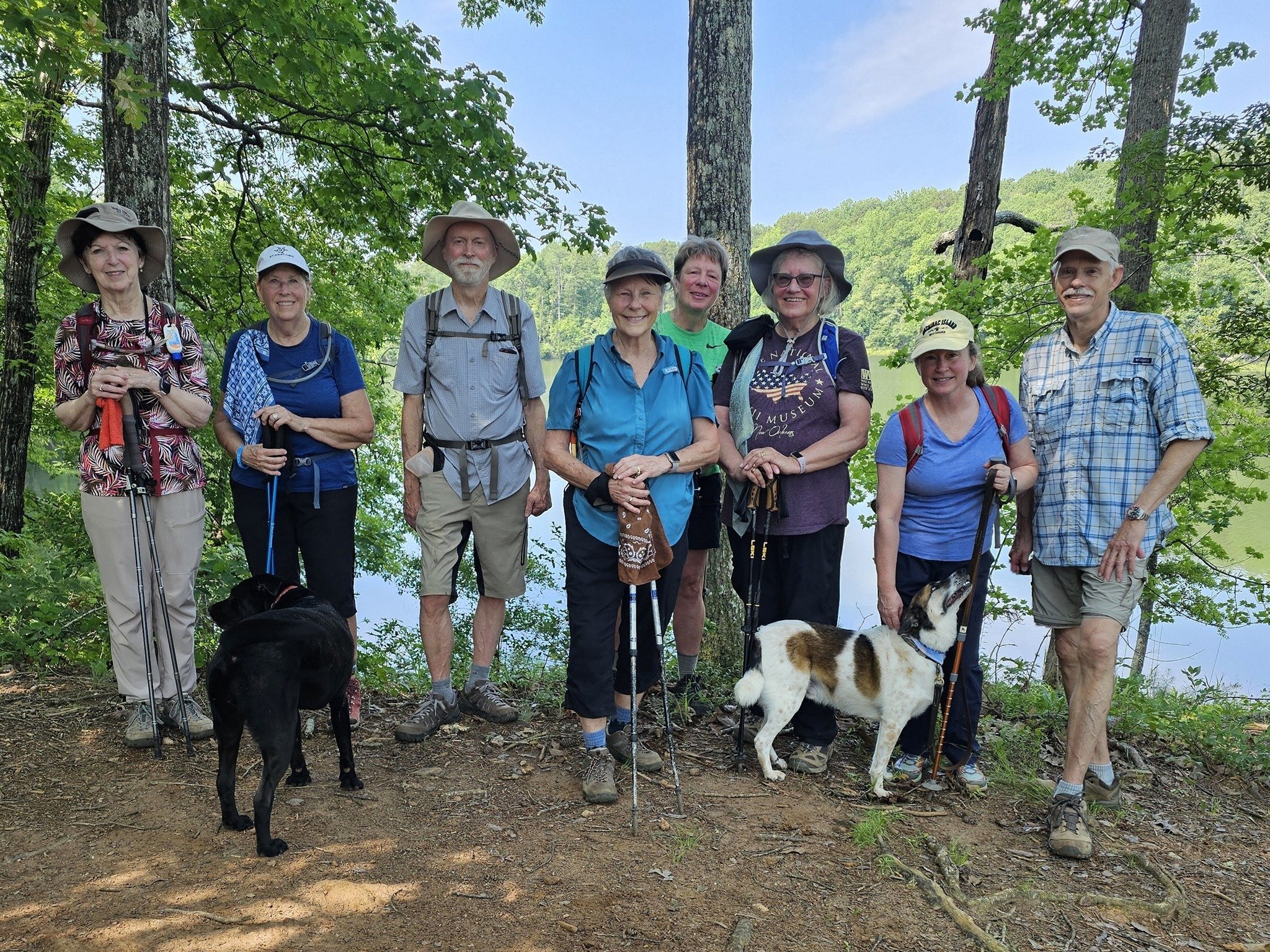 Today's hikers (L-R): Jenny, Lynn, Matt & Toby, Renee, Kim, Stephanie, Bobbie & Huey and Mike