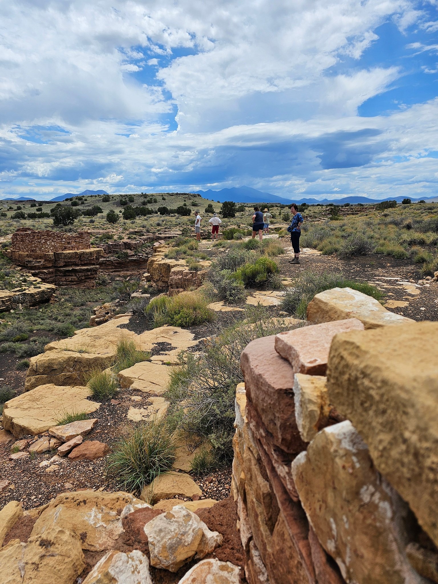 Next we walk back up, but atop, Box Canyon to get a view of the canyon and second pueblo.