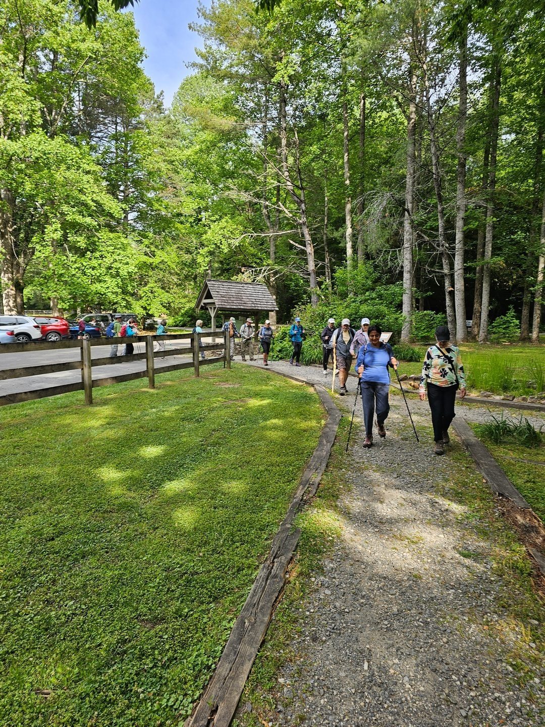 Getting started on the lower section of the Laurel Ridge Trail.  The gravel path soon changes into a traditional woodland path.
