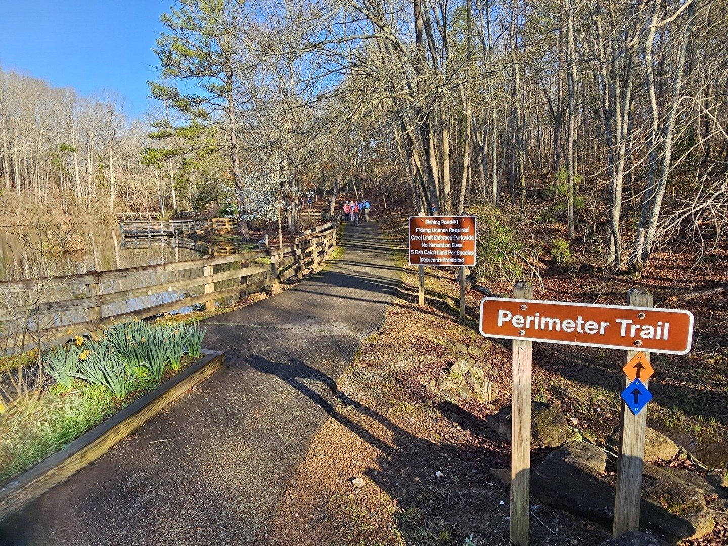 We start our hike on the Perimeter Trail near the entrance to the park.
