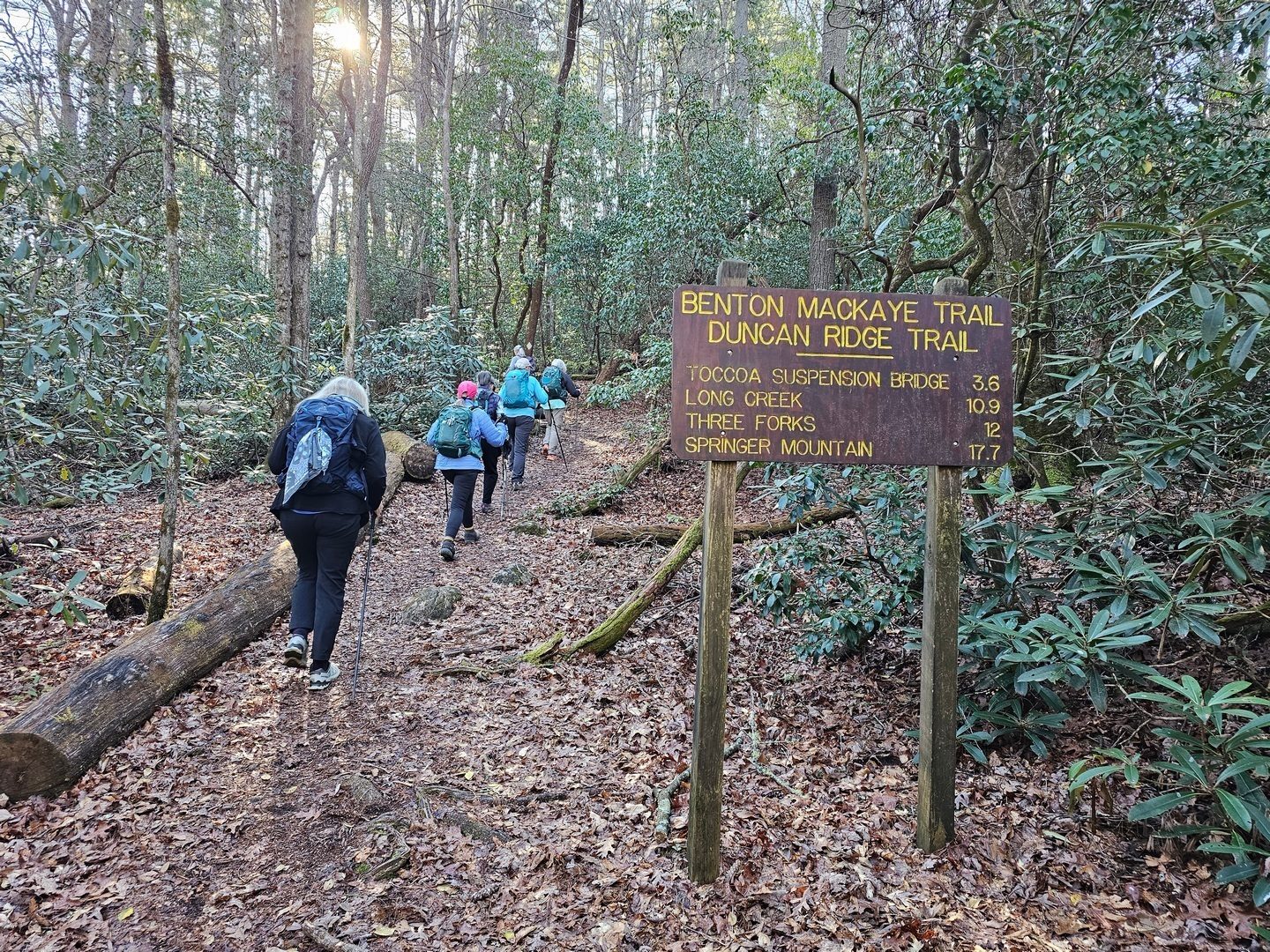 Heading up the trail.