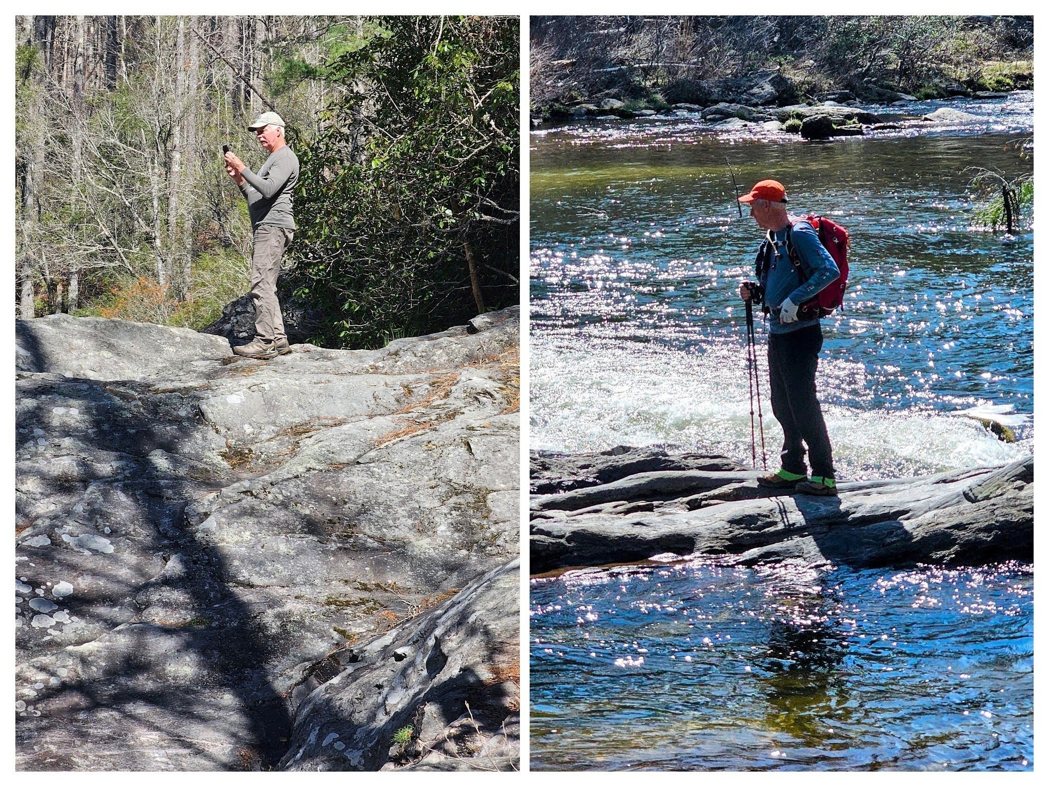 Ken (L) and Don (R) checking out the Chattooga River.