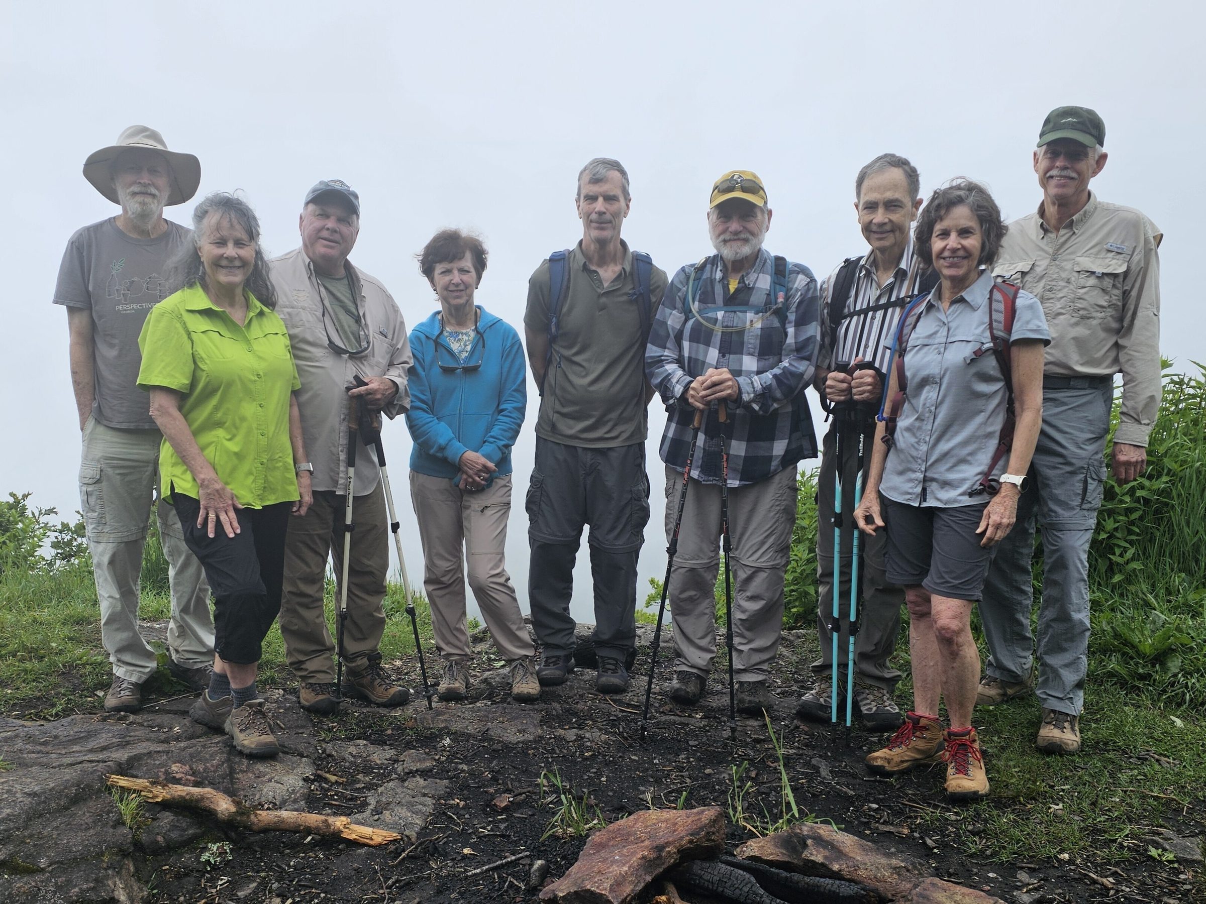Today's hikers (L-R): Matt, Renee, John, Jenny, Gerald, Jack, Charles, Beth & Mike