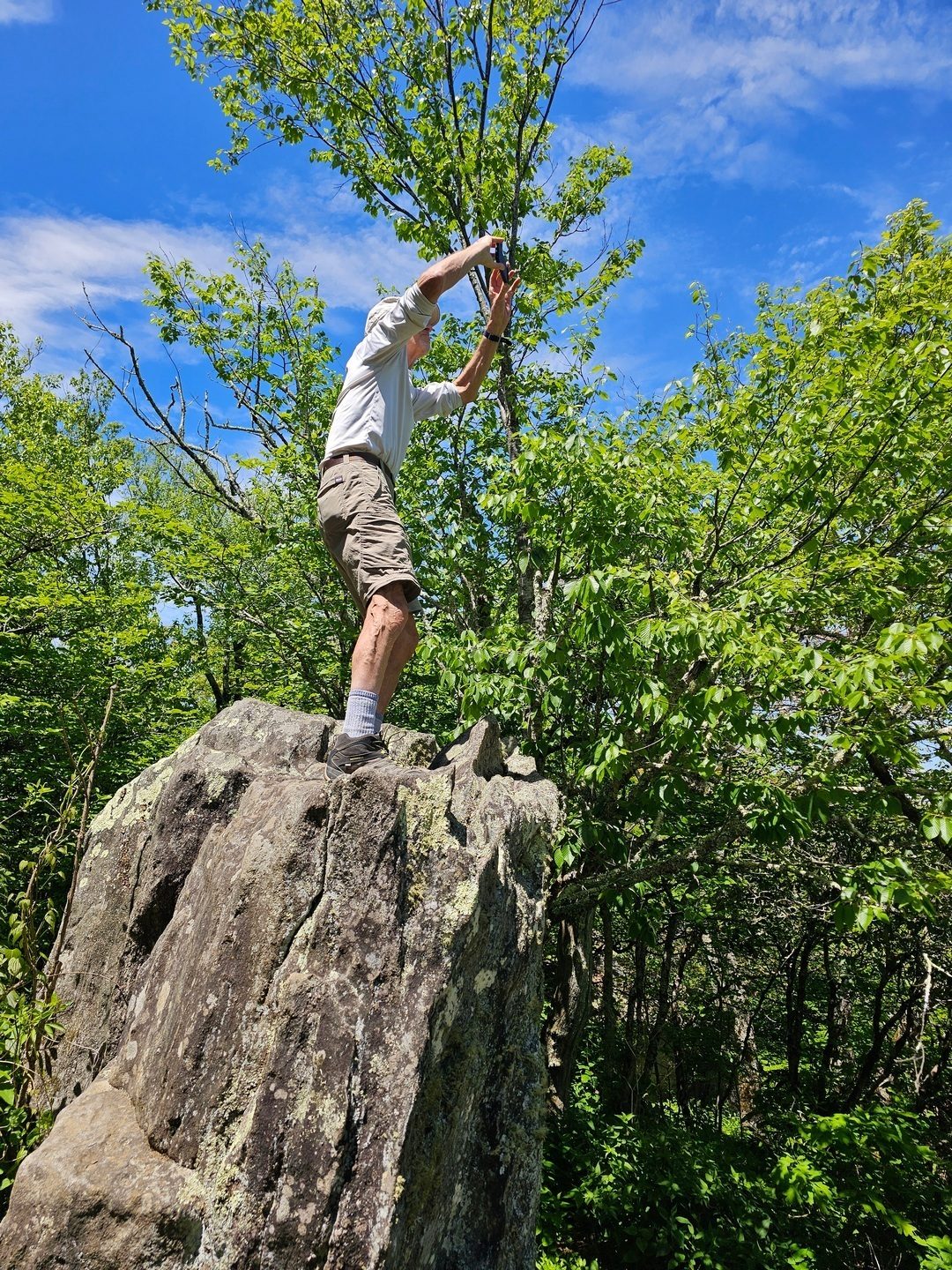 Can't keep Jeff, a technical rock climber, down.