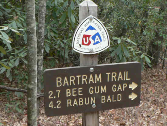 Sign near the start.