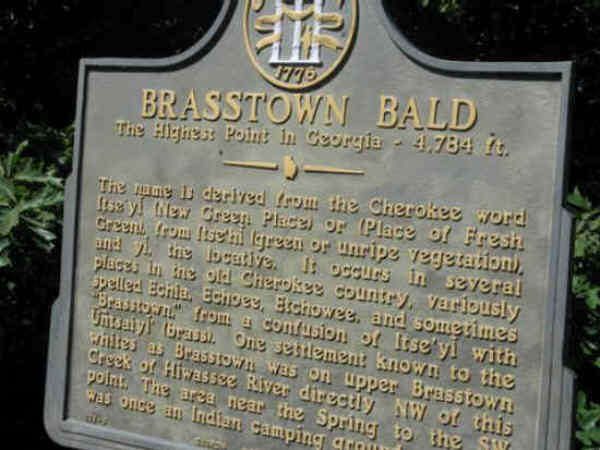 Information sign at Brasstown.